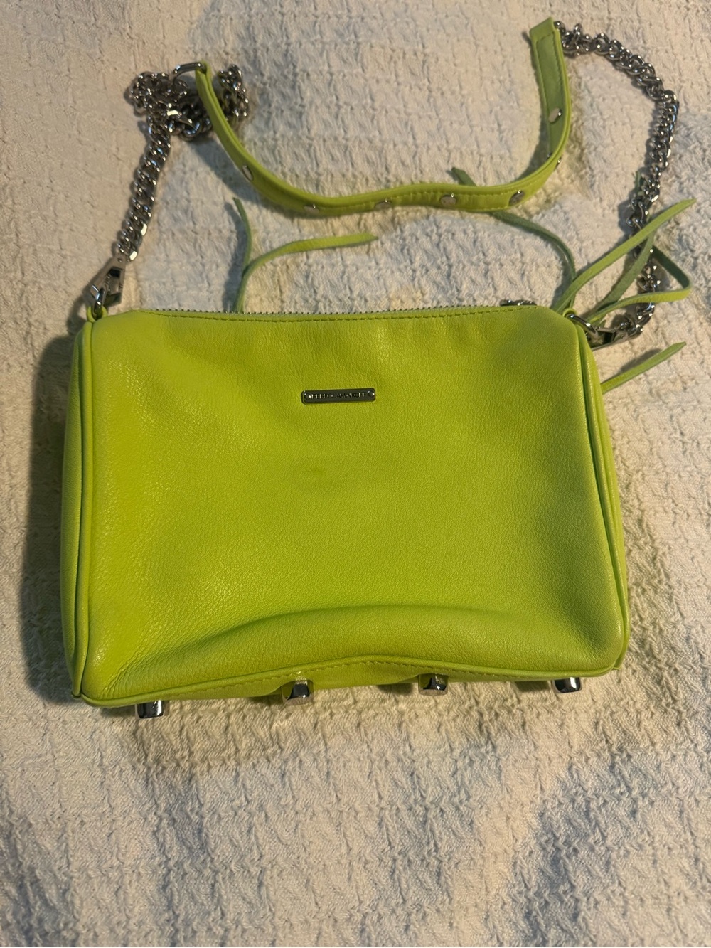 Bright Lime Crossbody Bag by Rebecca Minkoff- Neon Green